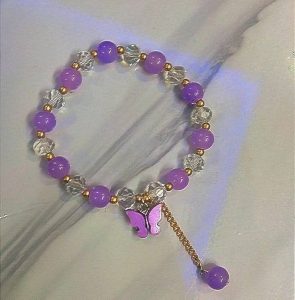 purple Beaded Bracelet