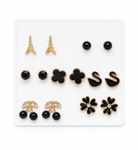 Black Gold Earrings Set