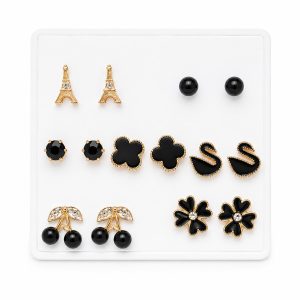 Black Gold Earrings Set