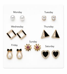 black earring set