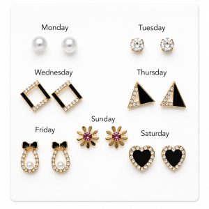black earring set